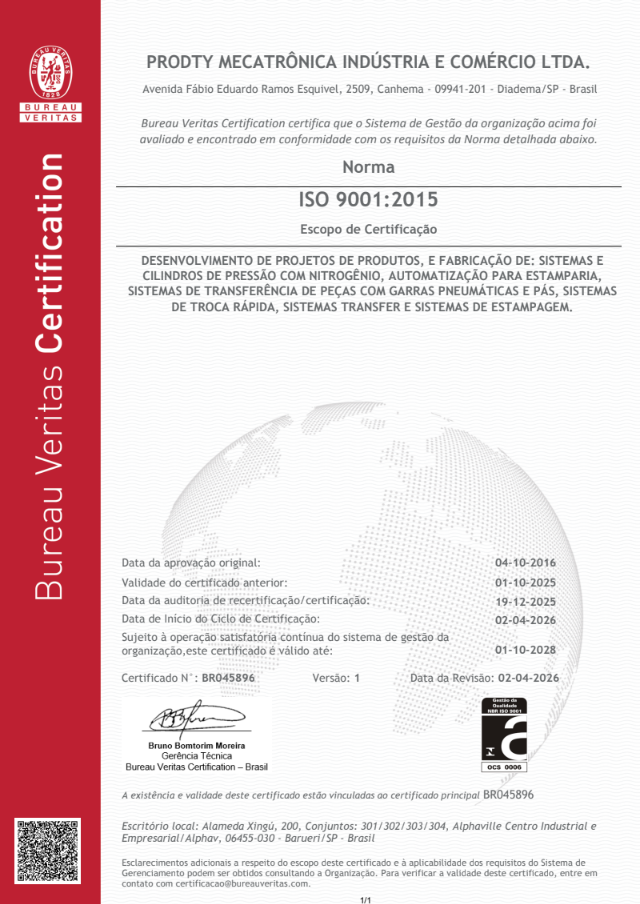 Certificado ISO 9001:2015